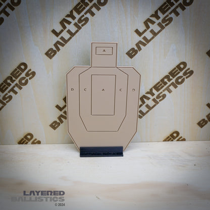 USPSA / IPSC 1/5th scale Dry Fire Targets - Tan Letters