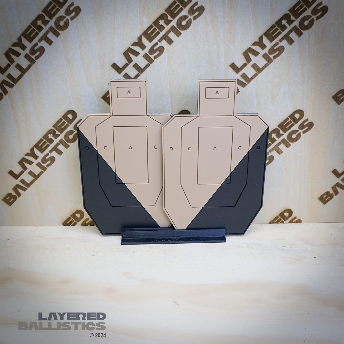 USPSA / IPSC 1/5th scale Dry Fire Targets - Tan Letters