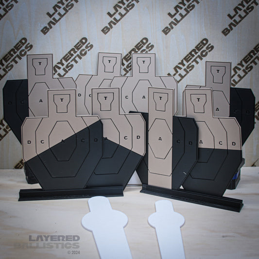 PCSL 1/4th scale Dry Fire Targets - Black Letters