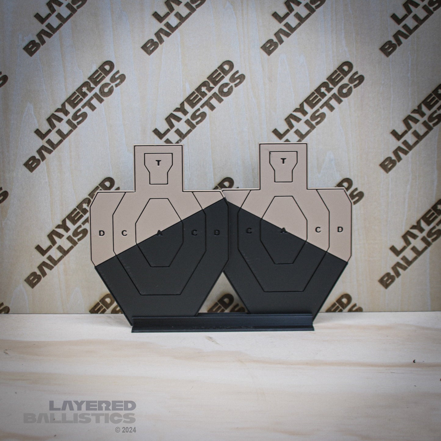 PCSL 1/5th scale Dry Fire Targets - Black Letters