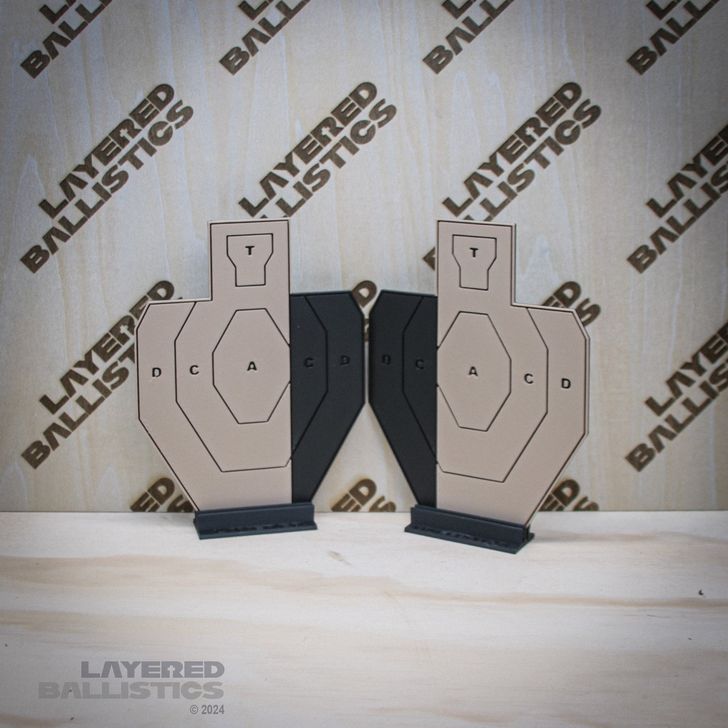 PCSL 1/5th scale Dry Fire Targets - Black Letters