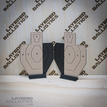 PCSL 1/5th scale Dry Fire Targets - Black Letters