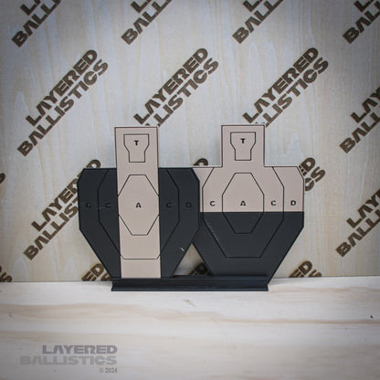 PCSL 1/5th scale Dry Fire Targets - Black Letters