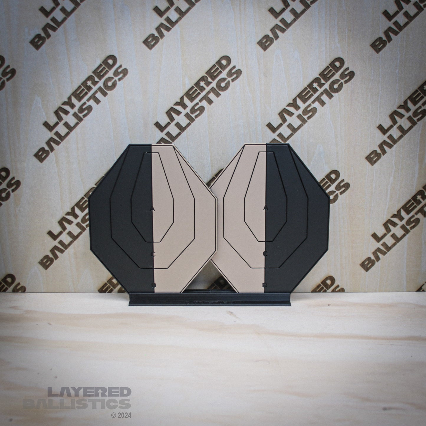 Tombstone USPSA / IPSC 1/5th scale Dry Fire Targets - Tan Letters