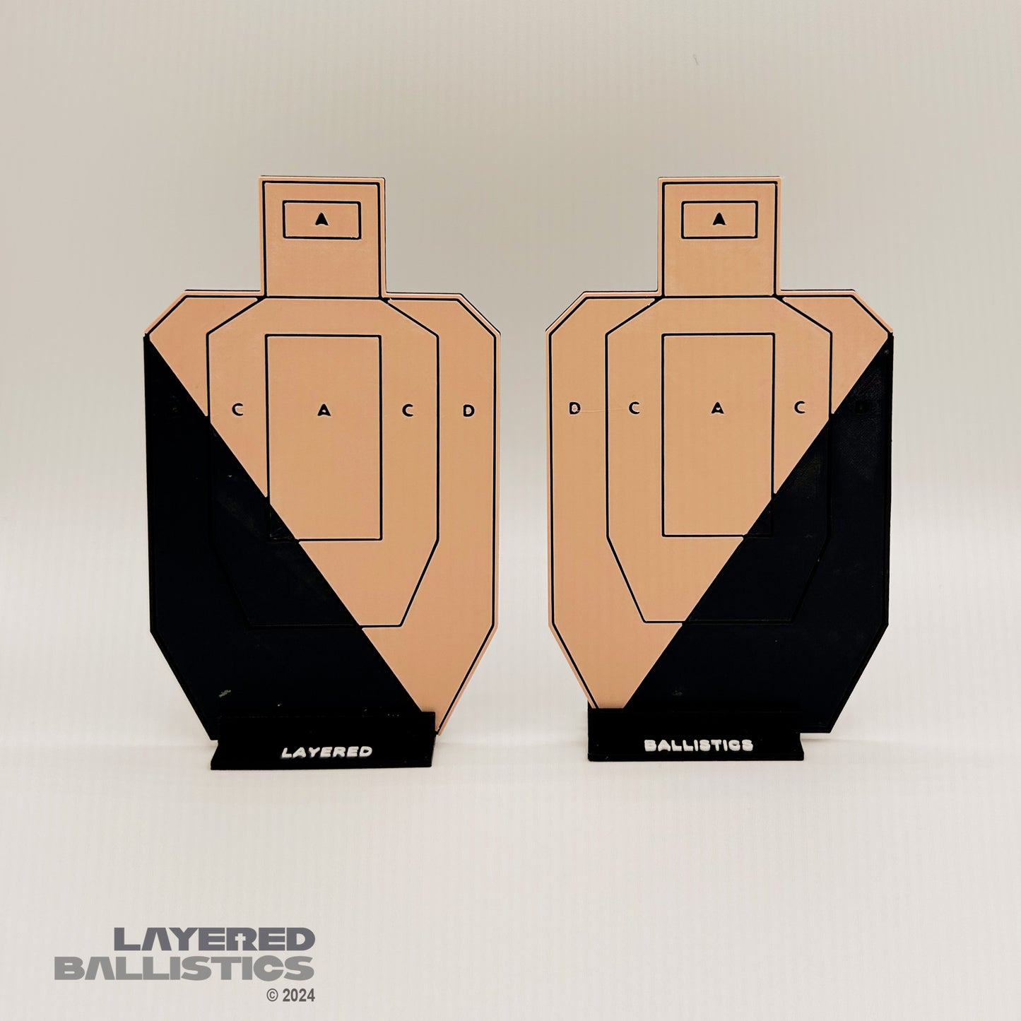 USPSA / IPSC 1/5th scale Dry Fire Targets - Black Letters / Lines ...