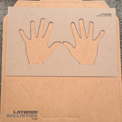 Hands "Non-Threat" Stencil (Kraft Board)