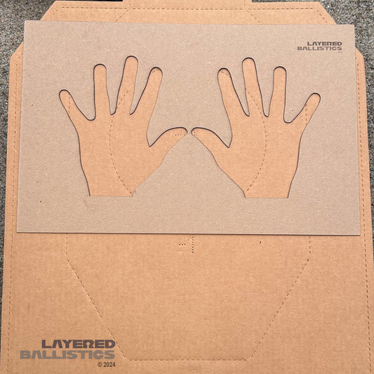 Hands "Non-Threat" Stencil (Kraft Board)